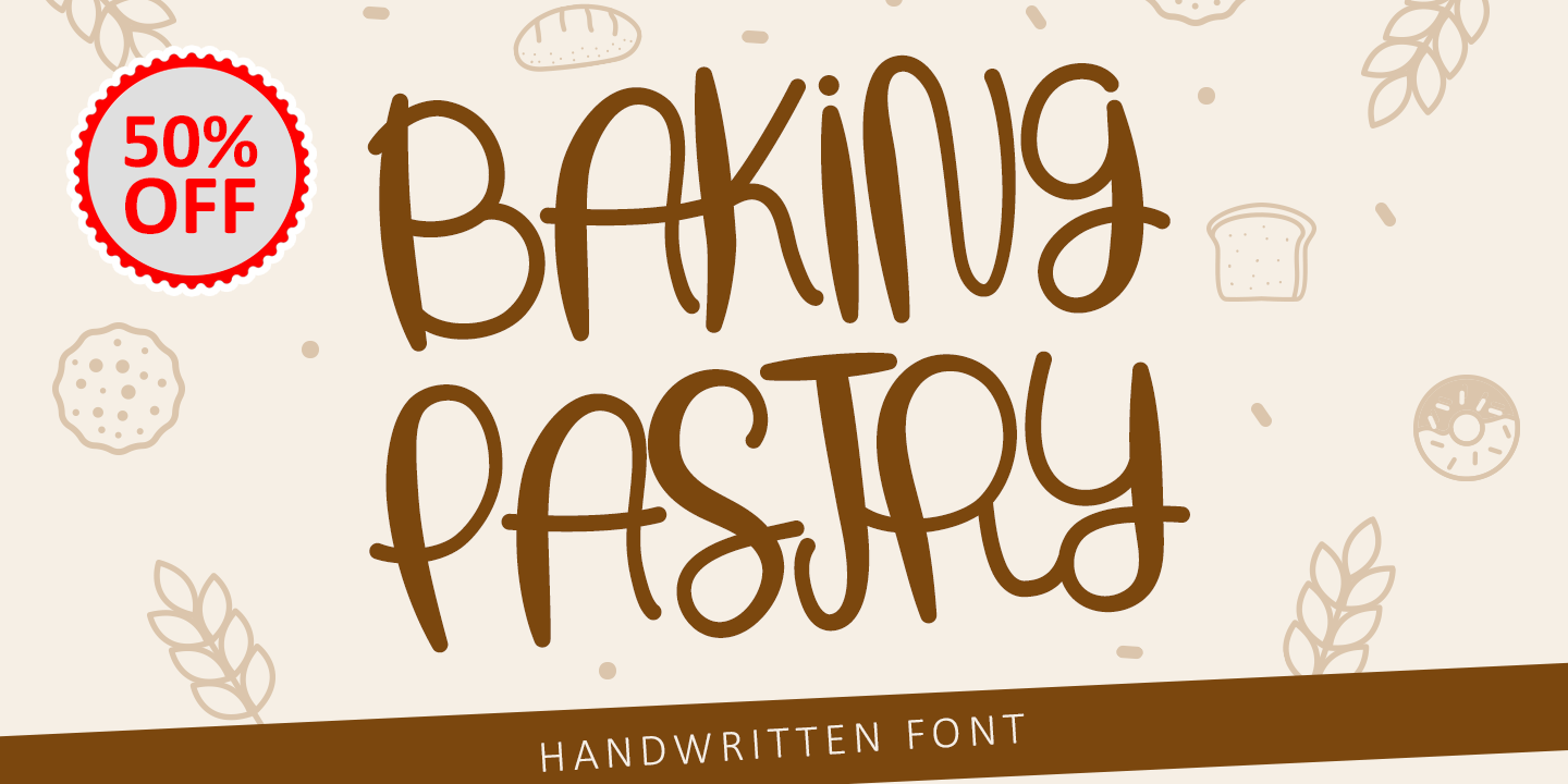 Przykład czcionki Baking Pastry Regular